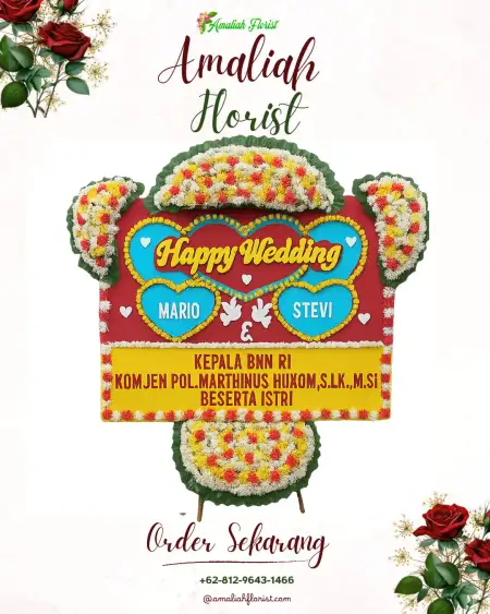 Papan Bunga Pernikahan Koper